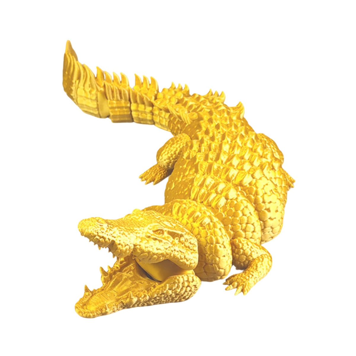 3D Printed Crocodile Articulated Figure Movable Animal Model Display Statue