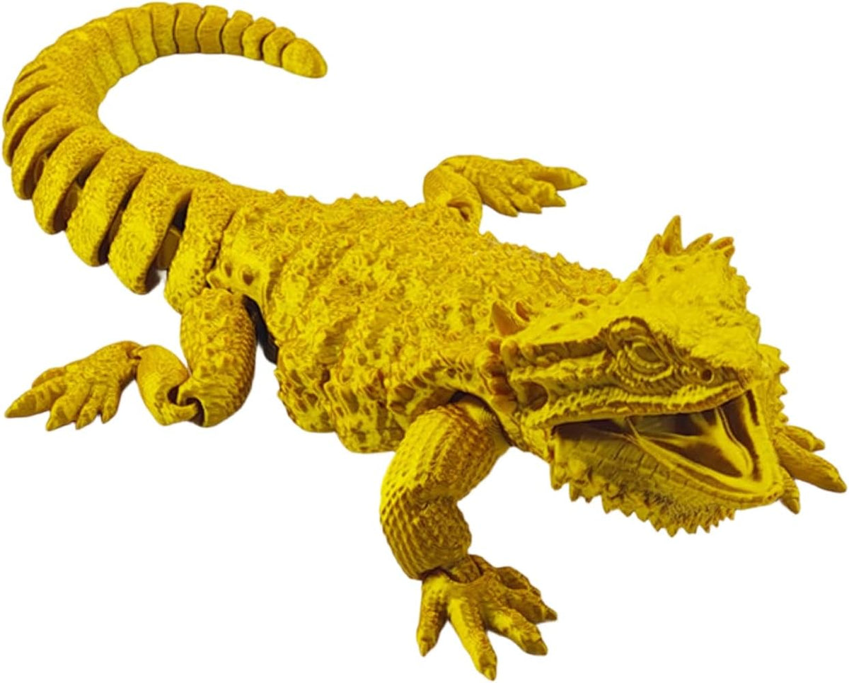 3D Printed Articulated Bearded Dragon Movable Lizard Animal Model