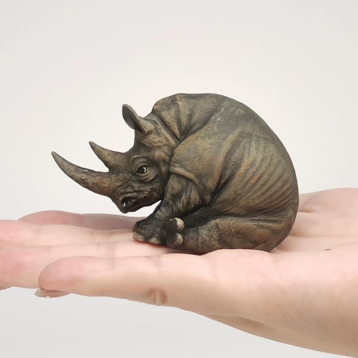 Black Rhinoceros Animal Collector Realistic Rhino Figure