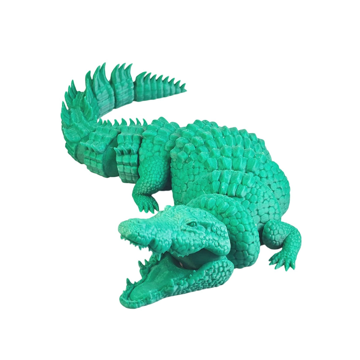 3D Printed Crocodile Articulated Figure Movable Animal Model Display Statue