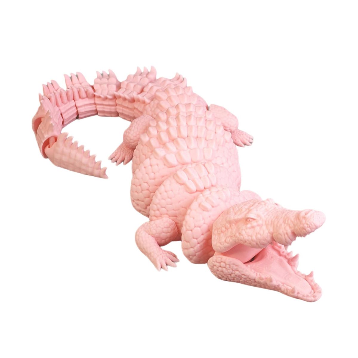3D Printed Crocodile Articulated Figure Movable Animal Model Display Statue