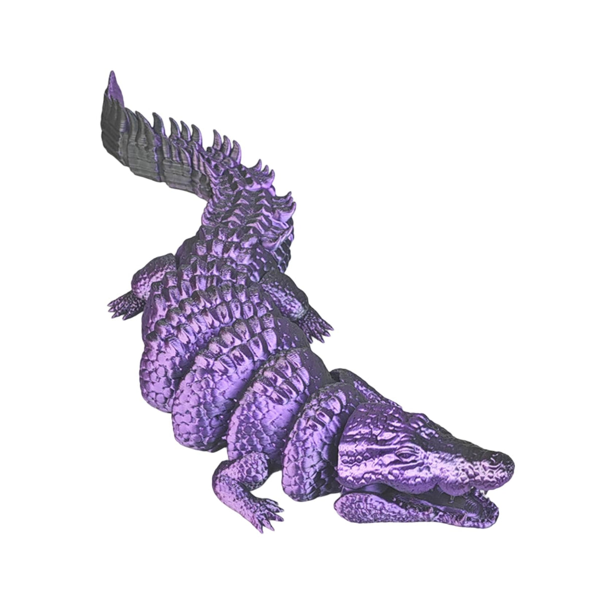 3D Printed Crocodile Articulated Figure Movable Animal Model Display Statue