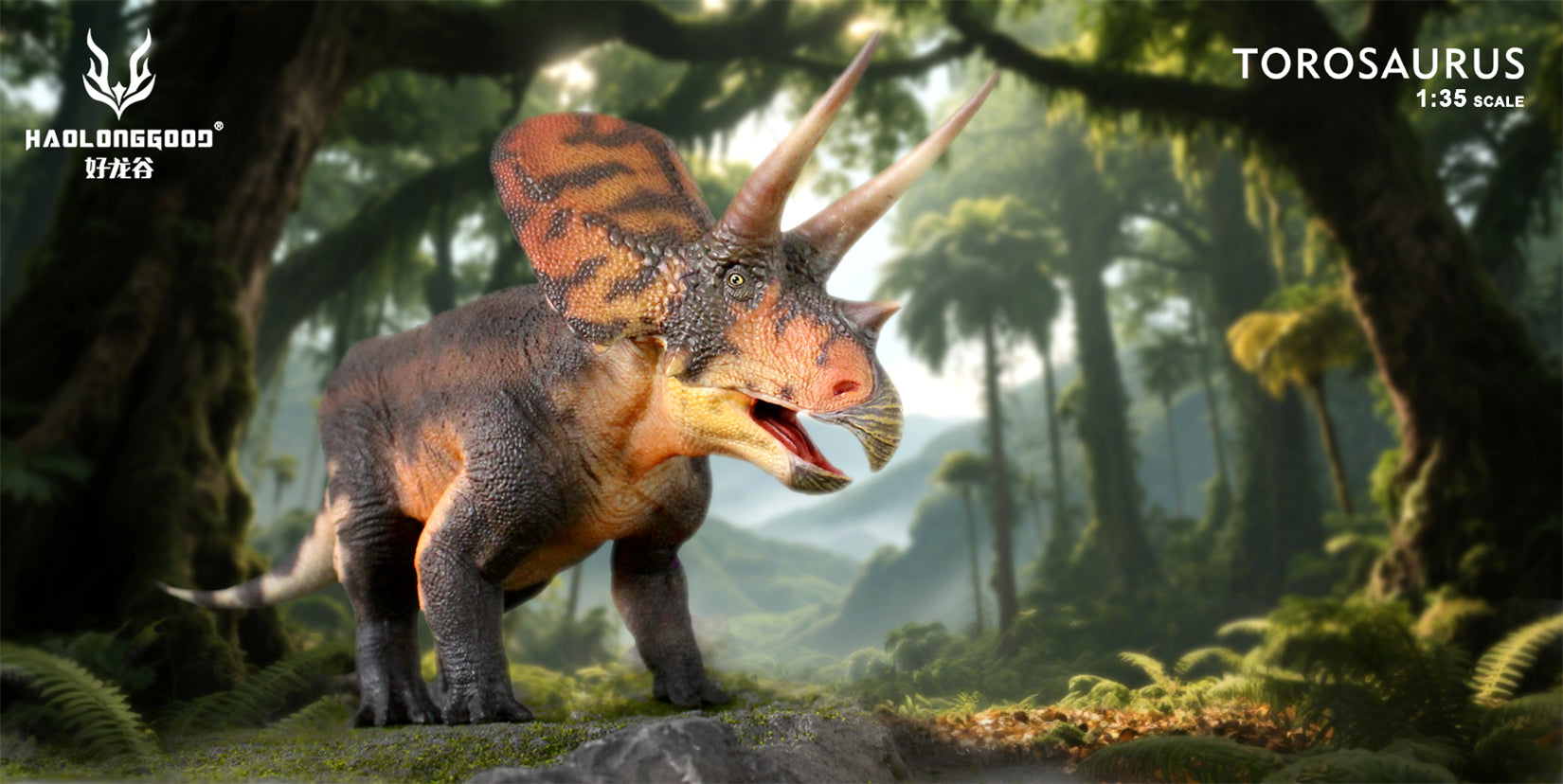 HAOLONGGOOD 1:35 Scale Torosaurus Model