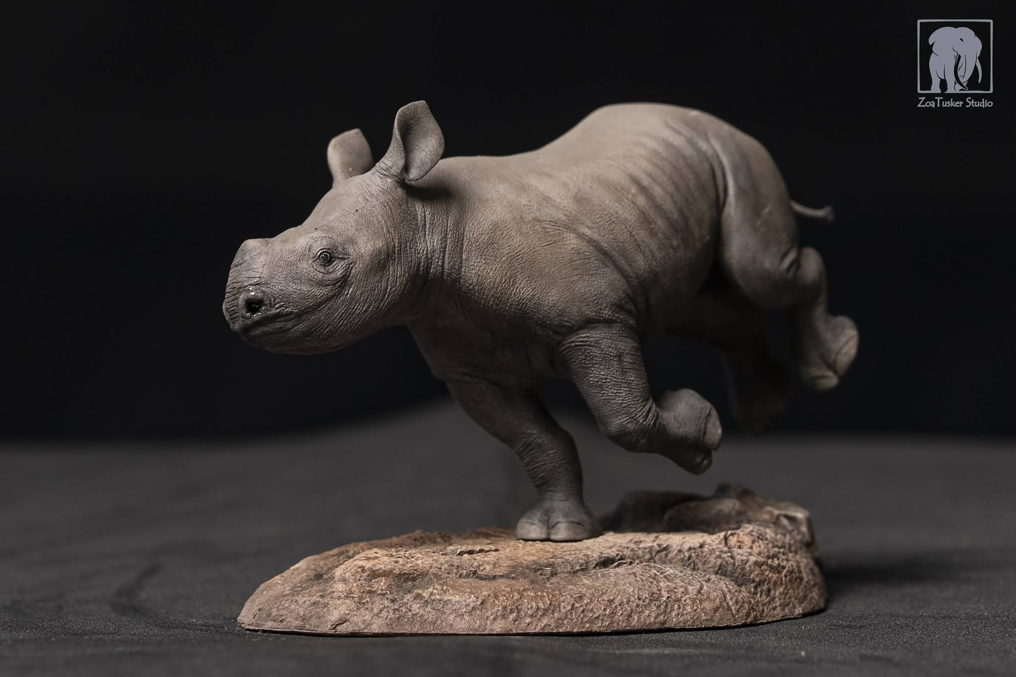 ZoaTusker Studio Black Rhinoceros Model