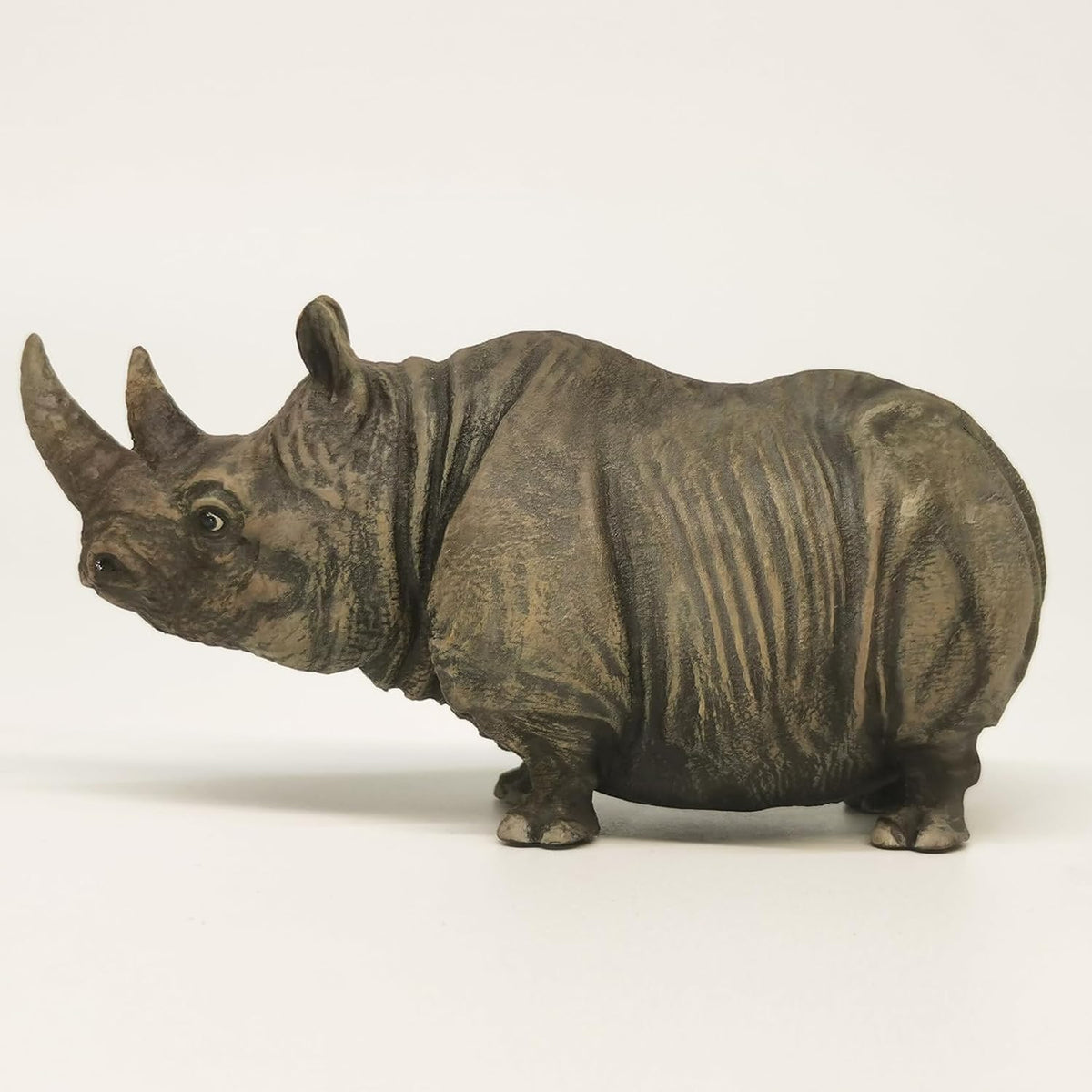 Standing Black Rhinoceros Resin Figure Display Gift