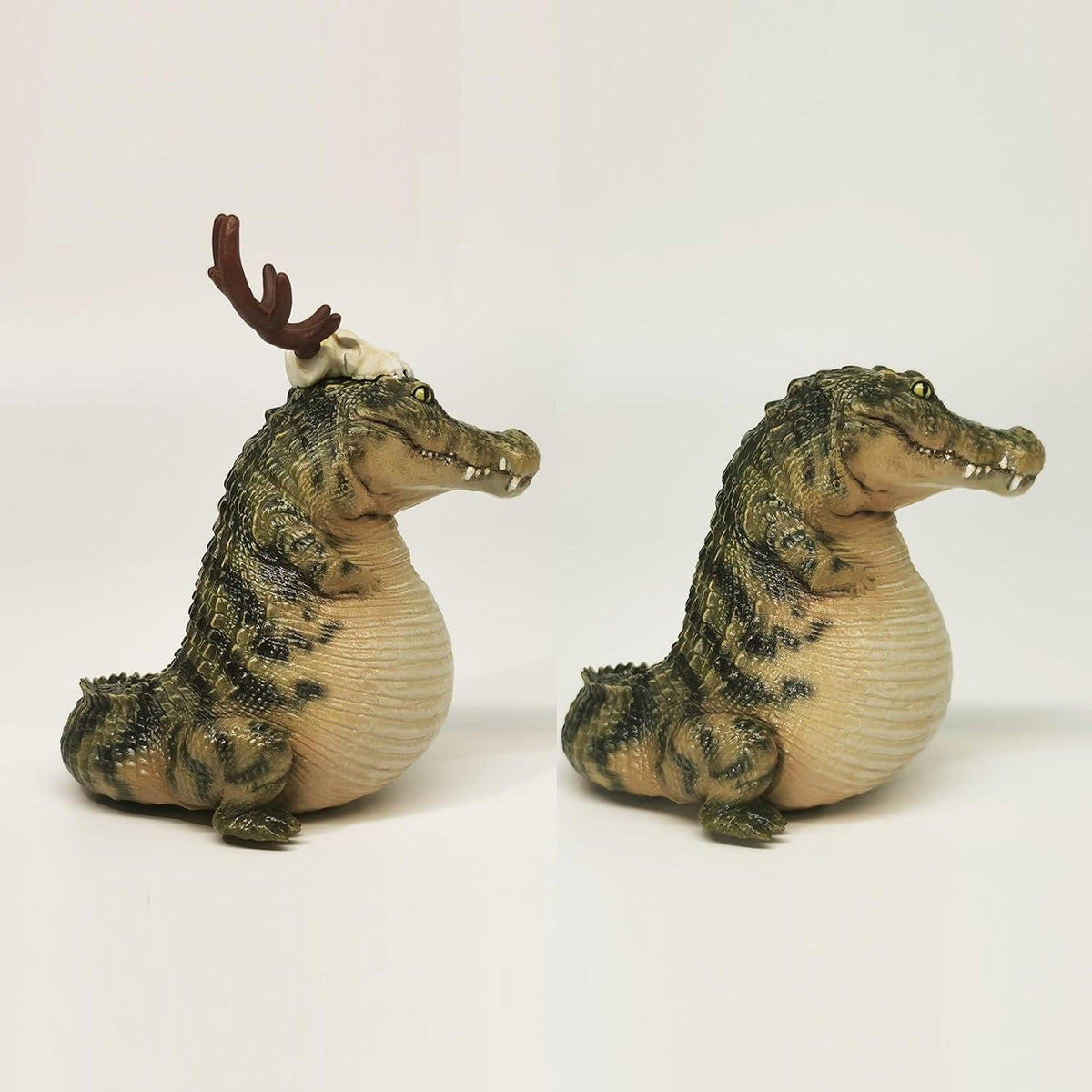Realistic Crocodile Resin Animal Figurine Scene Decor Collector Gift