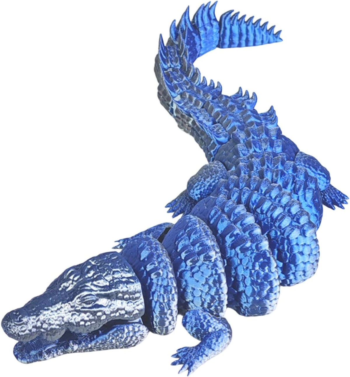 3D Printed Crocodile Articulated Figure Movable Animal Model Display Statue