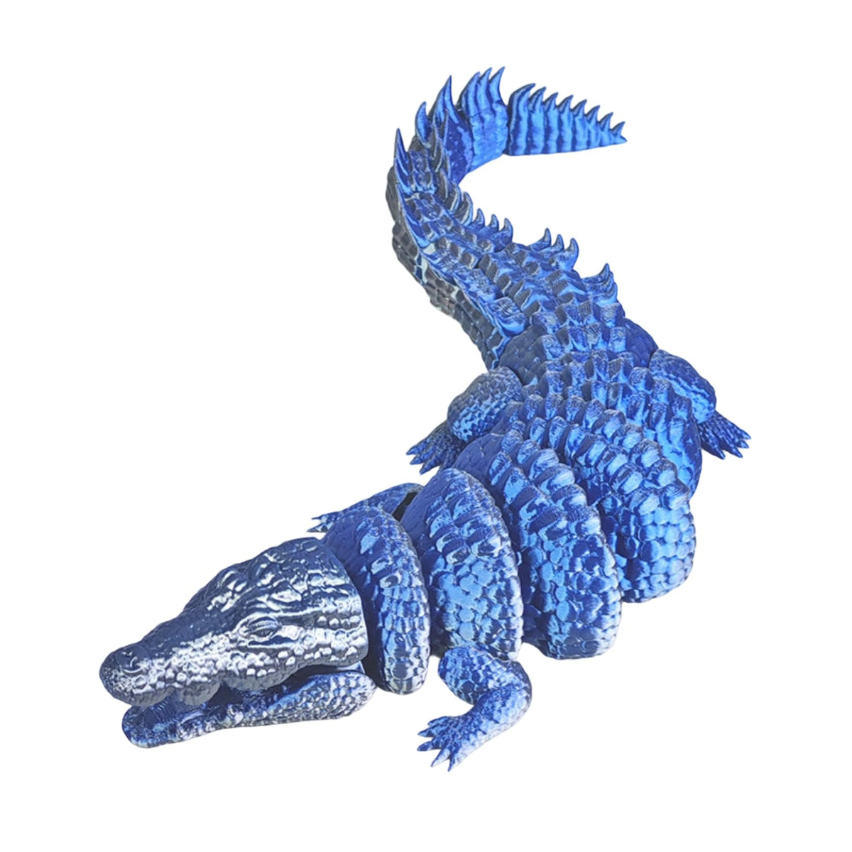 3D Printed Crocodile Articulated Figure Movable Animal Model Display Statue