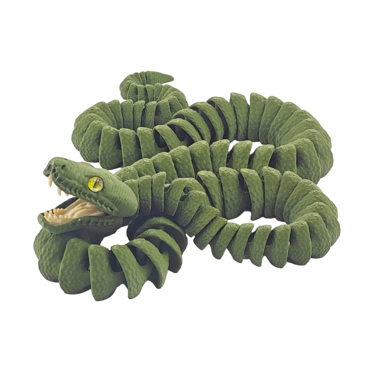 3D Printed Giant Python Articulated Figure Snake Model Collector