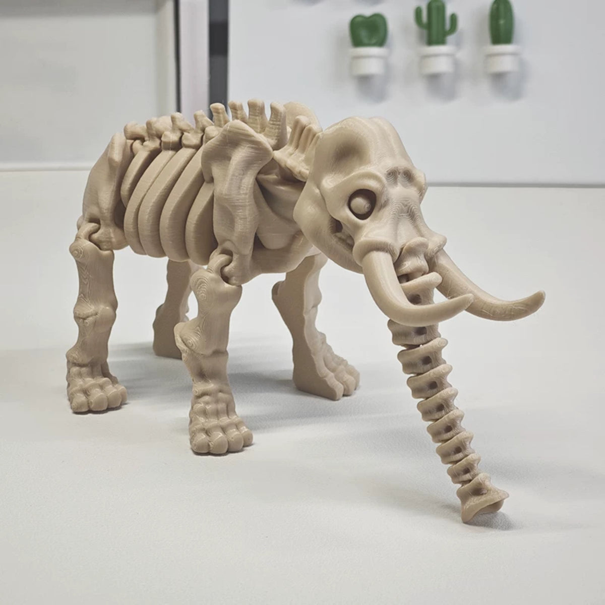 3D Printed African Animal Skeleton Articulated Figure