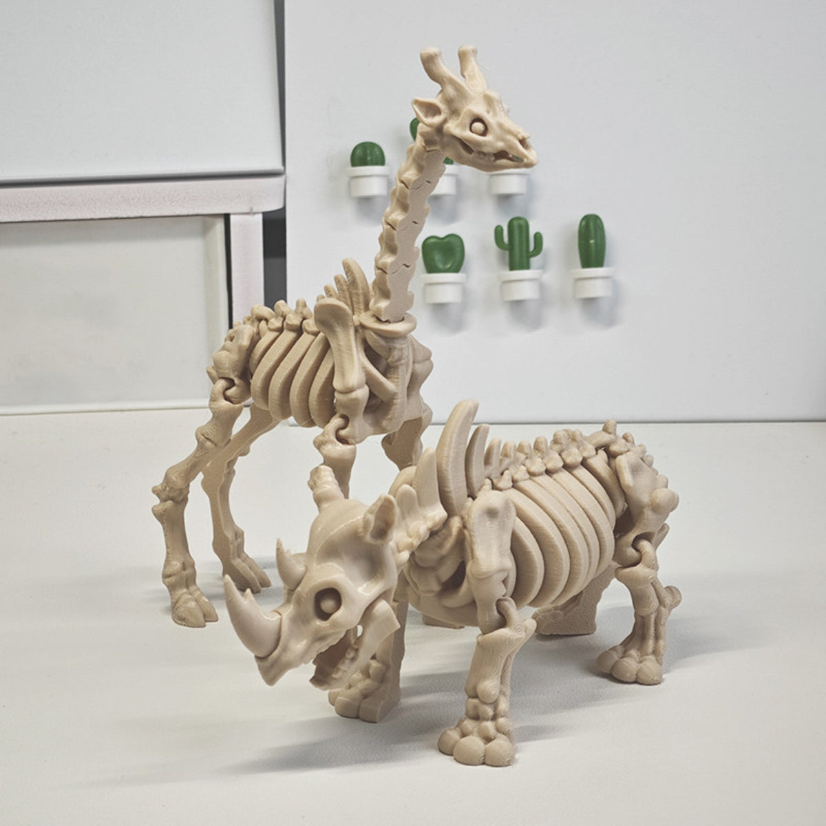 3D Printed African Animal Skeleton Articulated Figure