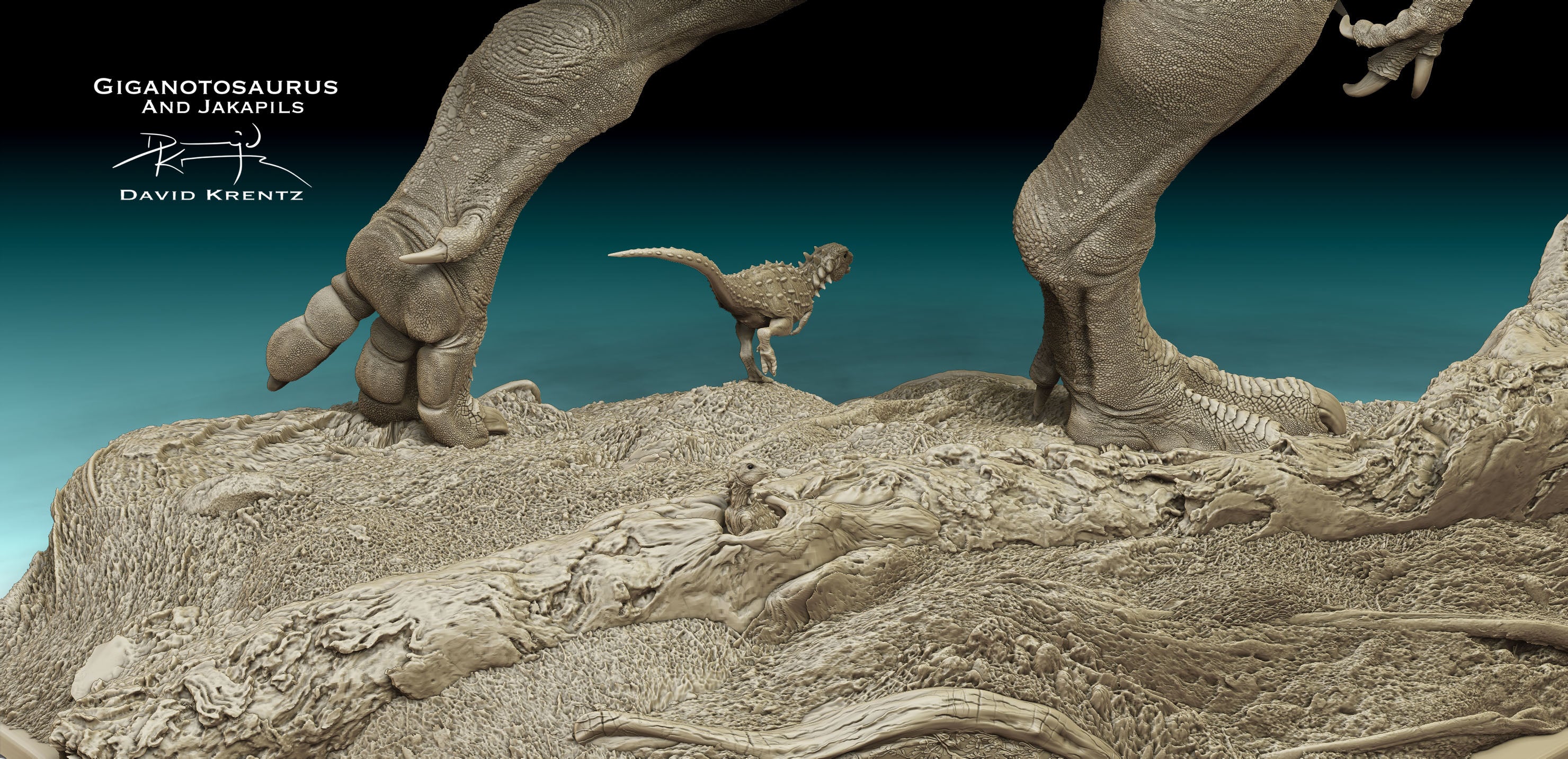 Anningpale Giganotosaurus carolinii Scene Model
