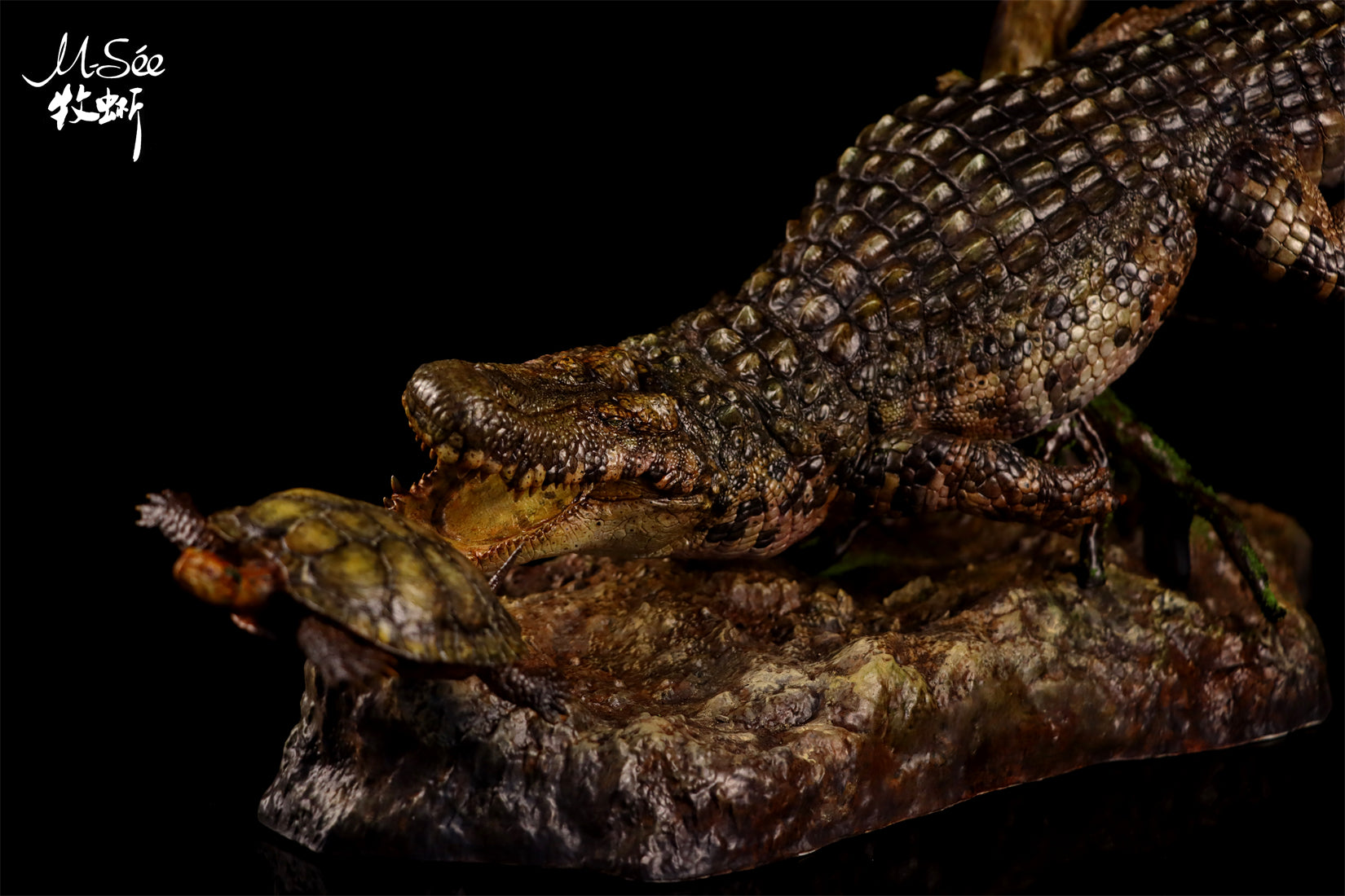 MuSee Studio Purussaurus Hunting Stupendemys Scene