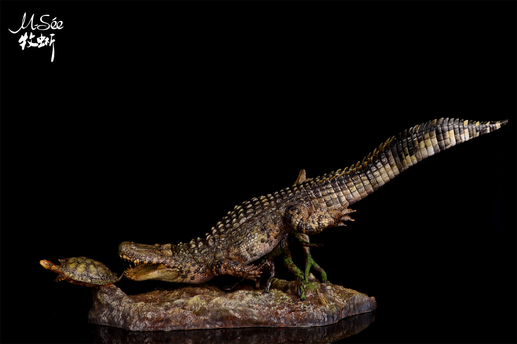 MuSee Studio Purussaurus Hunting Stupendemys Scene