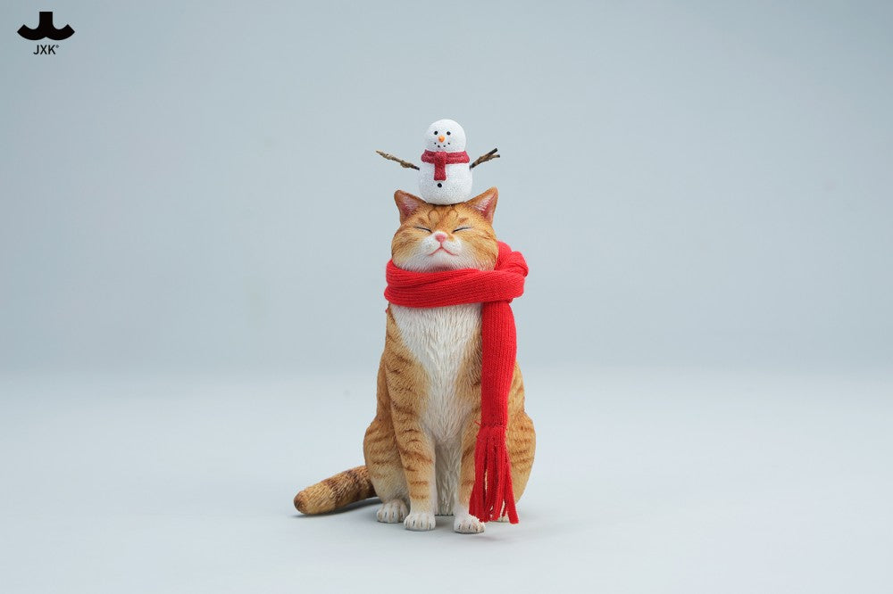 JXK Warm Cat In Winter Corner Figure
