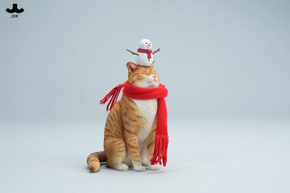 JXK Warm Cat In Winter Corner Figure