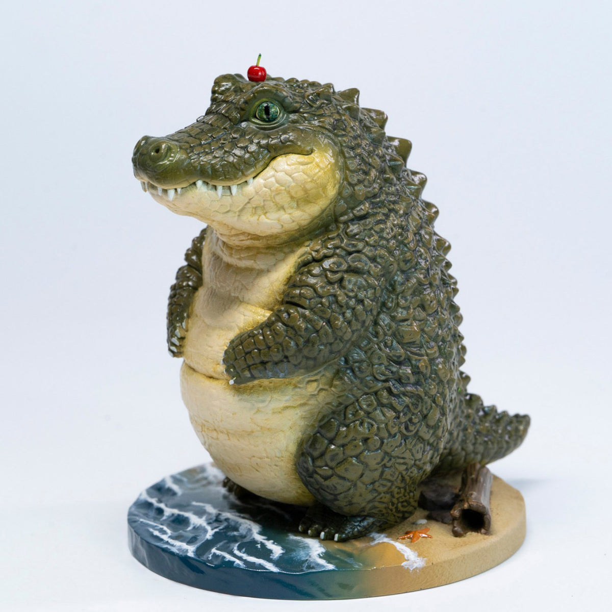 JXK Realistic Swamp Crocodile Resin Reptile Animal Statue