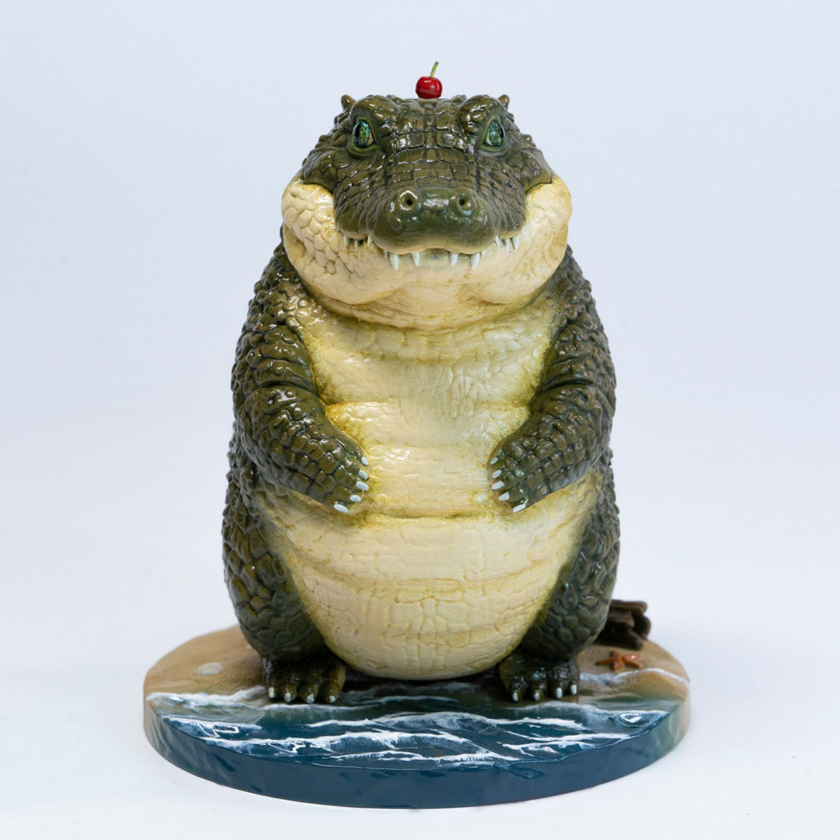 JXK Realistic Swamp Crocodile Resin Reptile Animal Statue