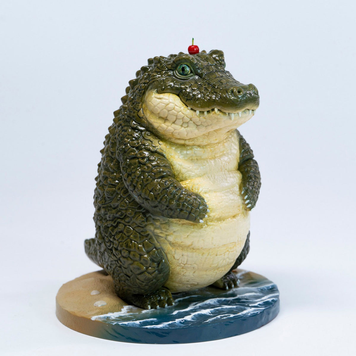JXK Realistic Swamp Crocodile Resin Reptile Animal Statue