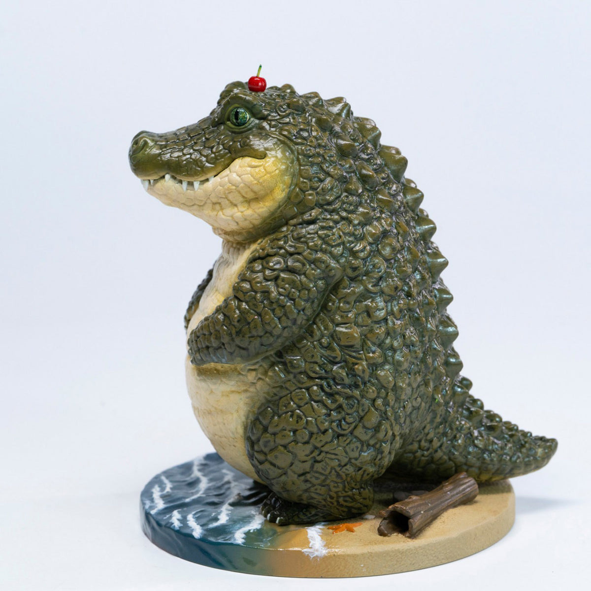 JXK Realistic Swamp Crocodile Resin Reptile Animal Statue