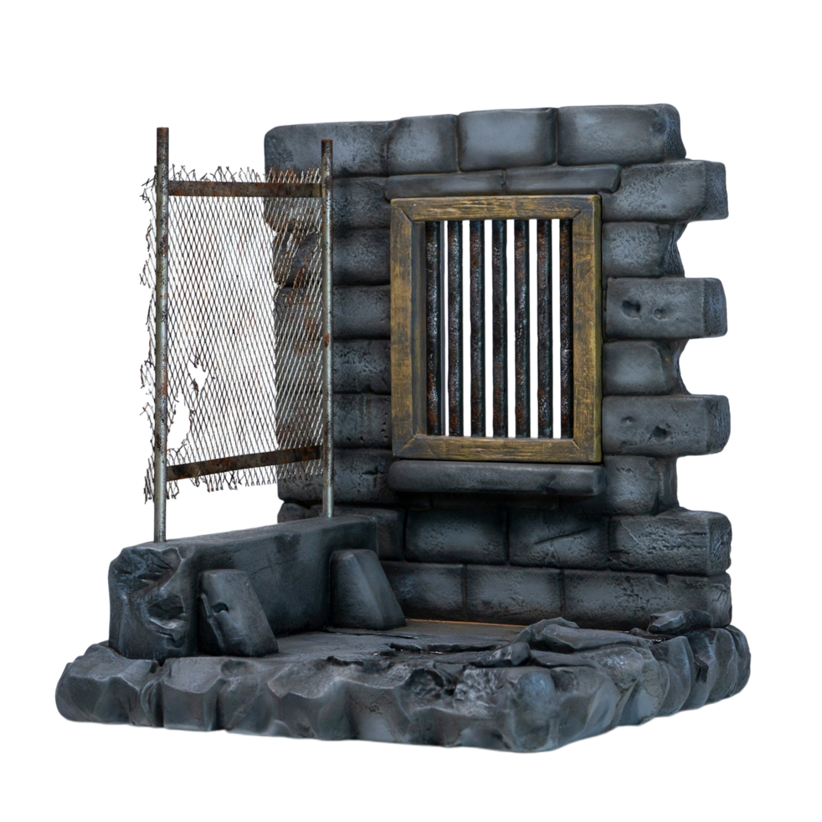 MMMTOYS 1:12 Scale Ruined Wall Outpost Model