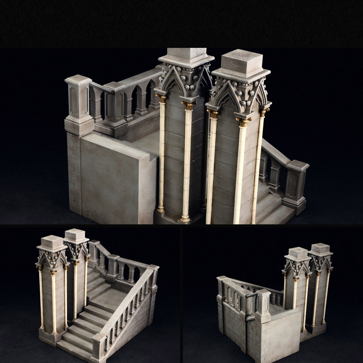 MMMTOYS Studio 1:12 Scale Gothic Cathedral Staircase Display Base