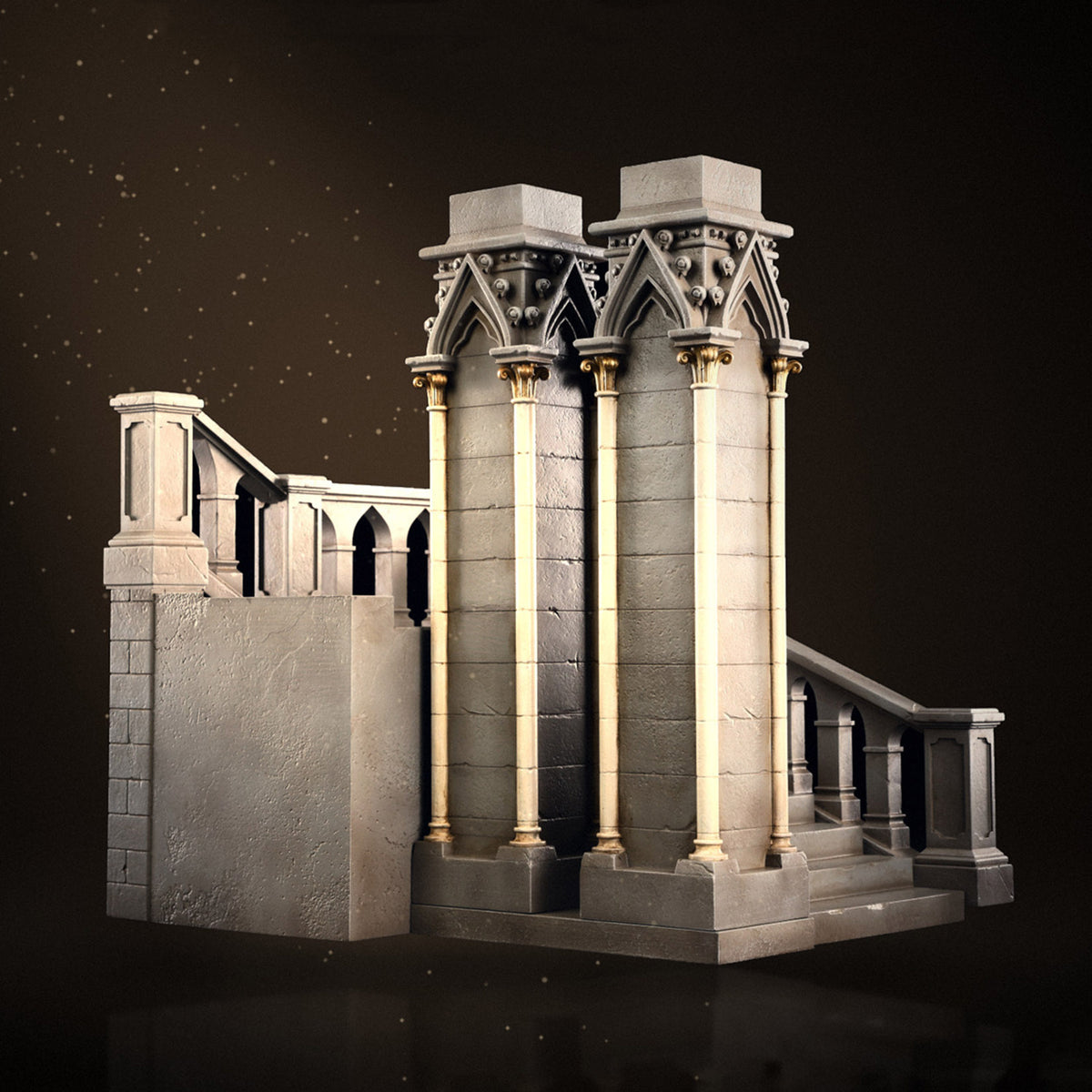 MMMTOYS Studio 1:12 Scale Gothic Cathedral Staircase Display Base