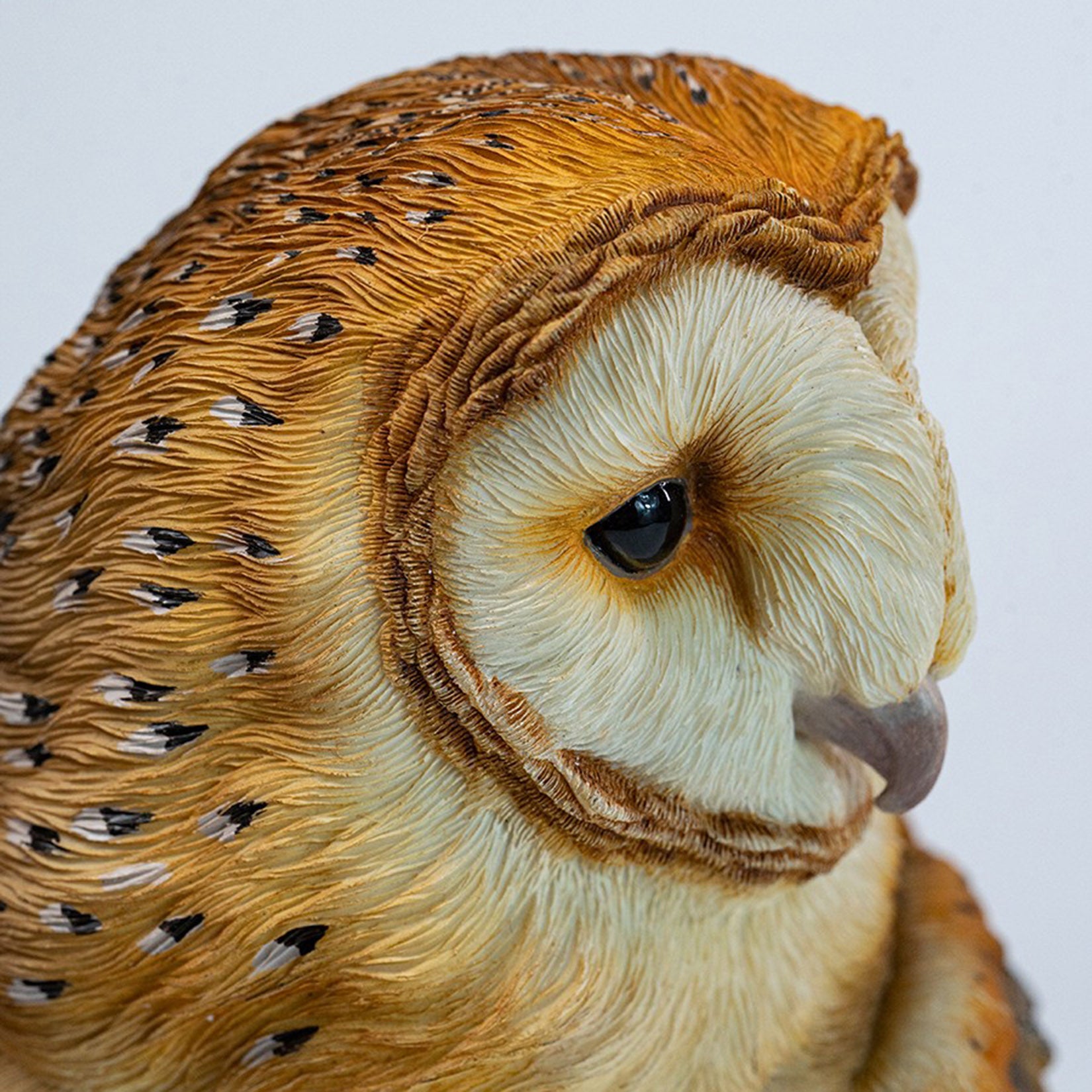 JXK Barn Owl Head Sculpture Figure