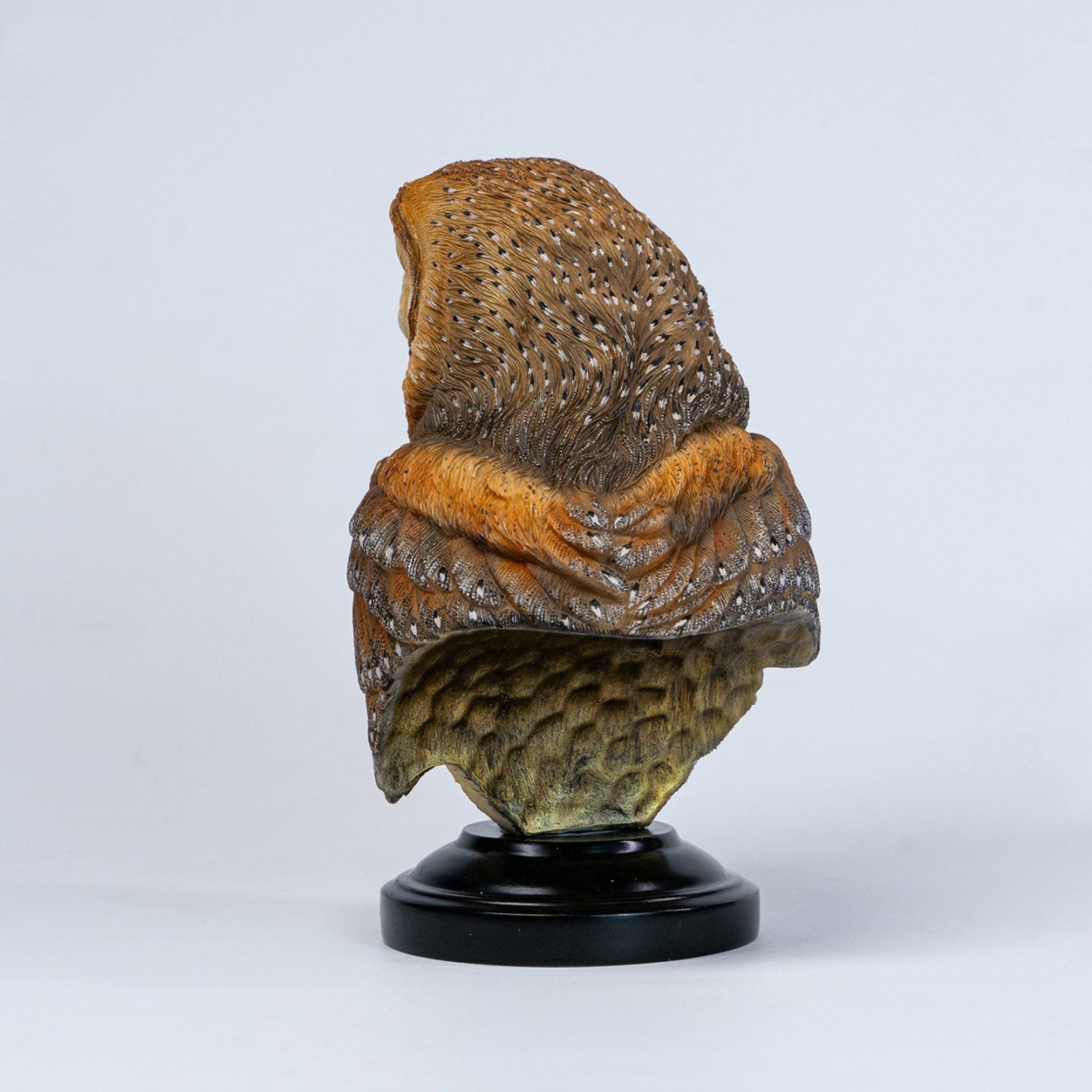 JXK Barn Owl Head Sculpture Figure