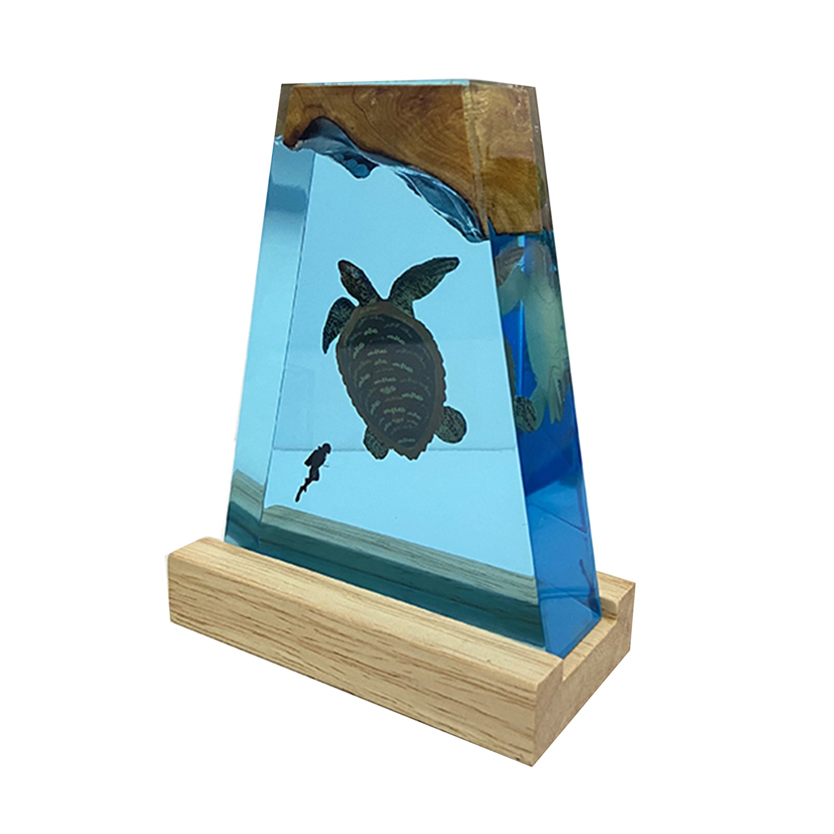 Resin Sea Turtle Figurine Night Light