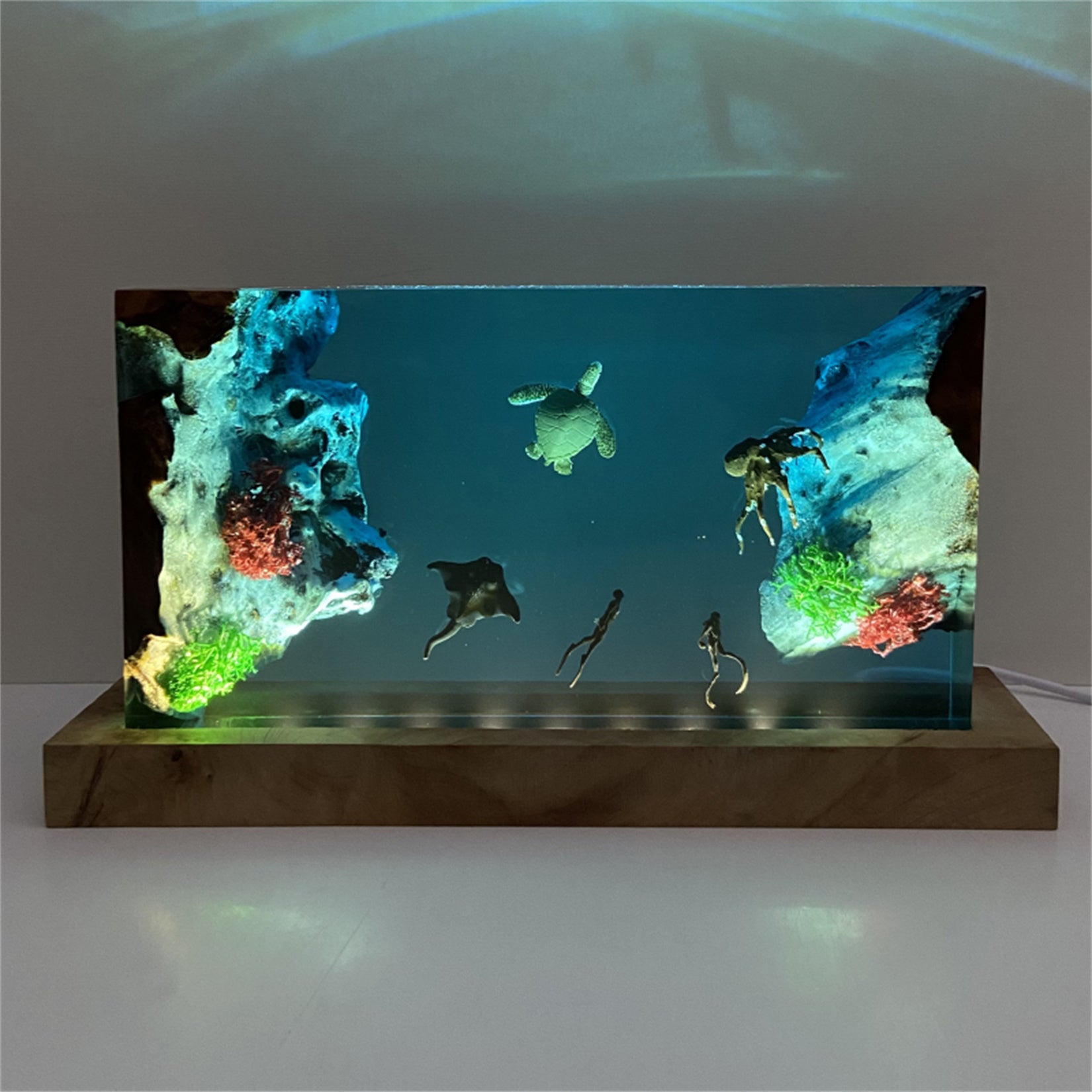 Resin Turtle Landscape Mini Nightlight Animals Figure