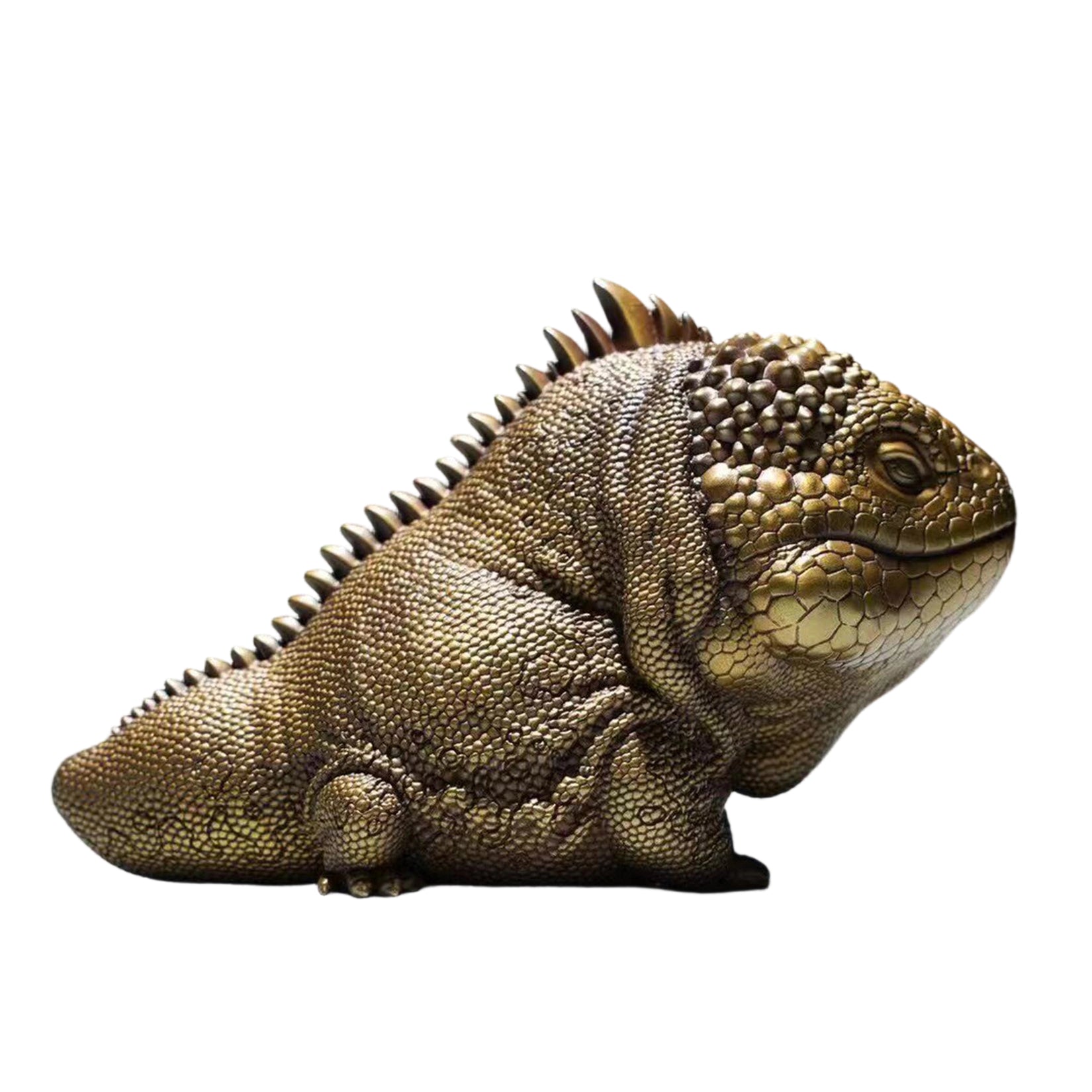 BOWUZHI Studio Bronze Conolophus Subcristatus Model