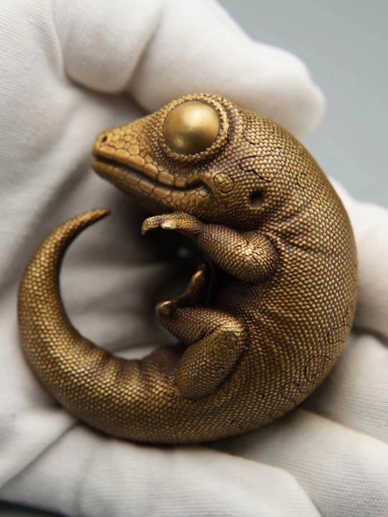 BOWUZHI Studio Bronze Geckos Model