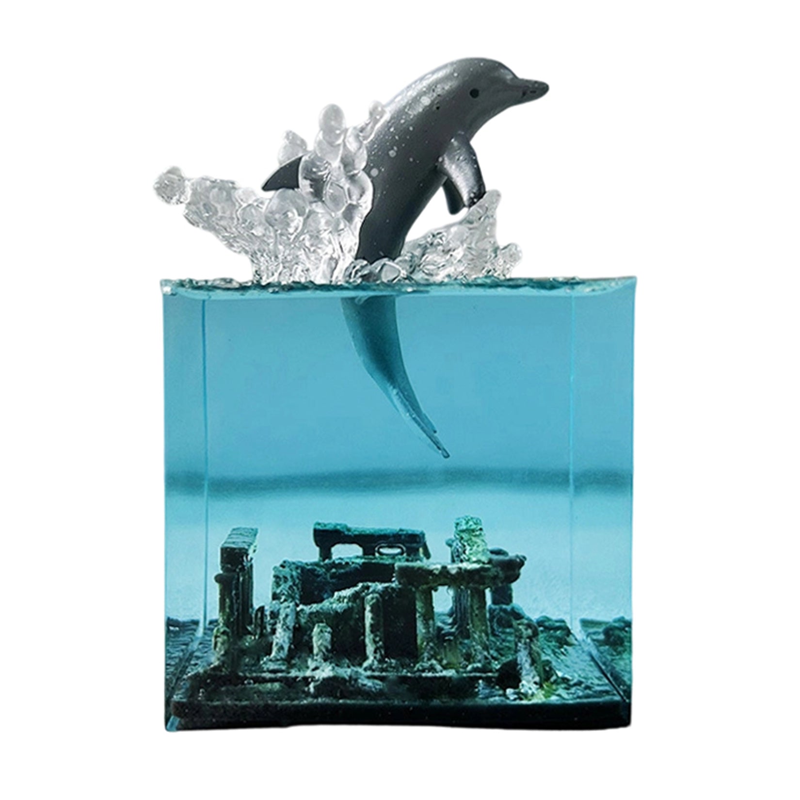 Resin Ocean Lamp Dolphins Model Humpback Figure
