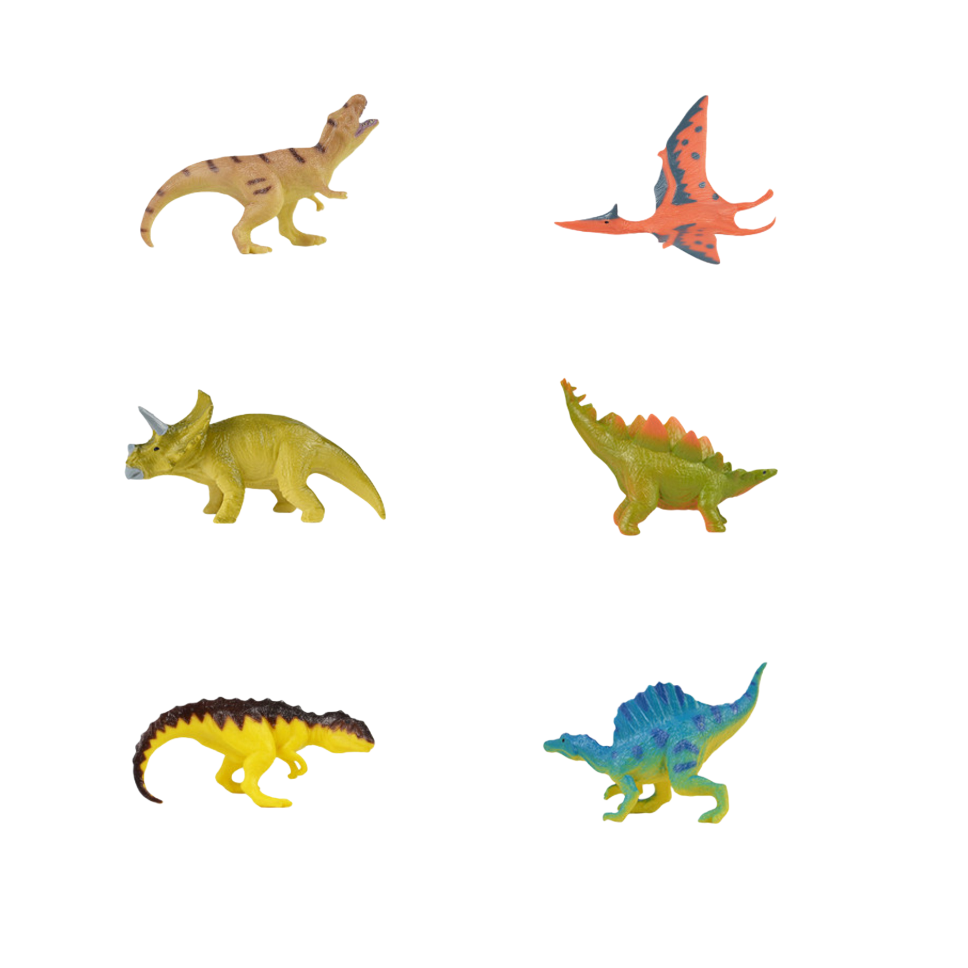 RECUR 6Pcs Wildlife Mini Prehistoric Animal Set Model