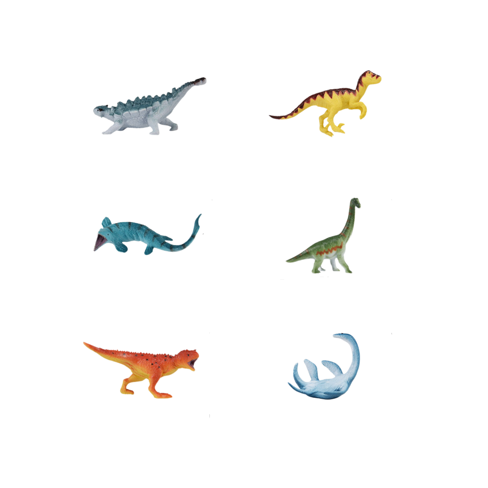RECUR 6Pcs Wildlife Mini Prehistoric Animal Set Model