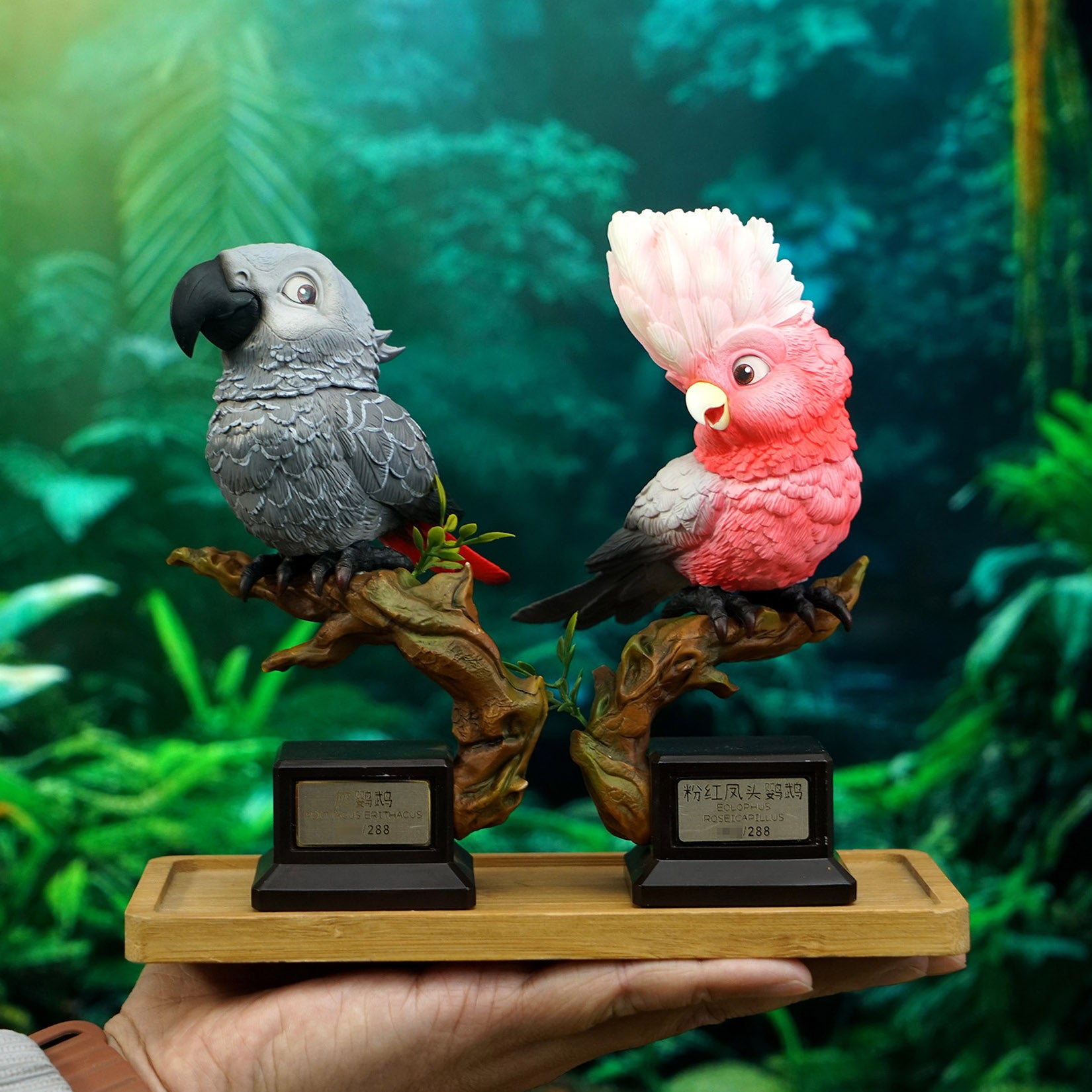 Psittacus Erithacus & Eolophus Roseicapilla Parrot Model