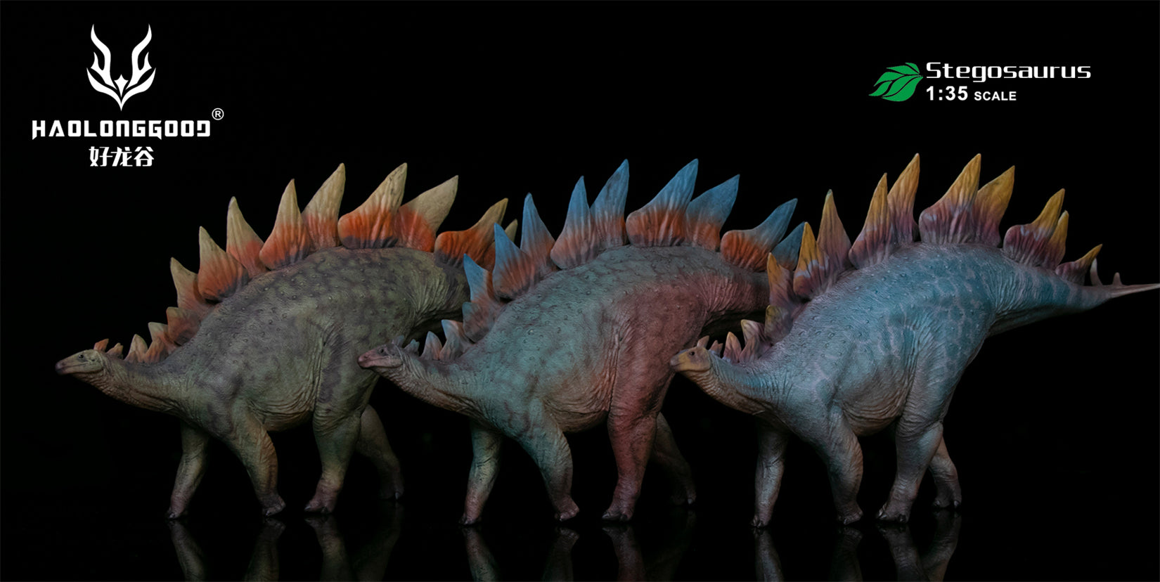 HAOLONGGOOD 1:35 Scale Stegosaurus Model