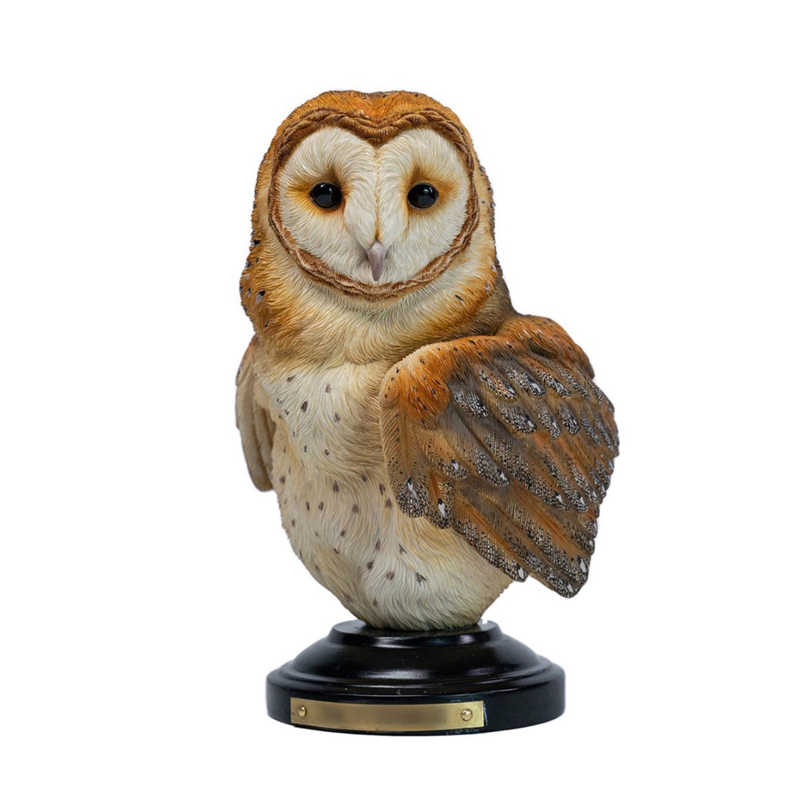 JXK Barn Owl Head Sculpture Figure