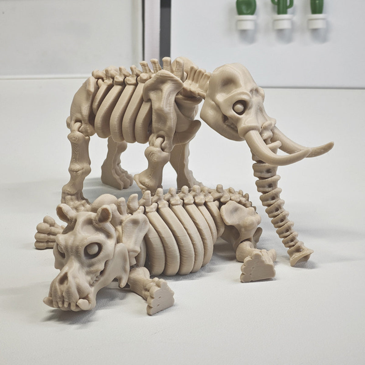 3D Printed African Animal Skeleton Articulated Figure