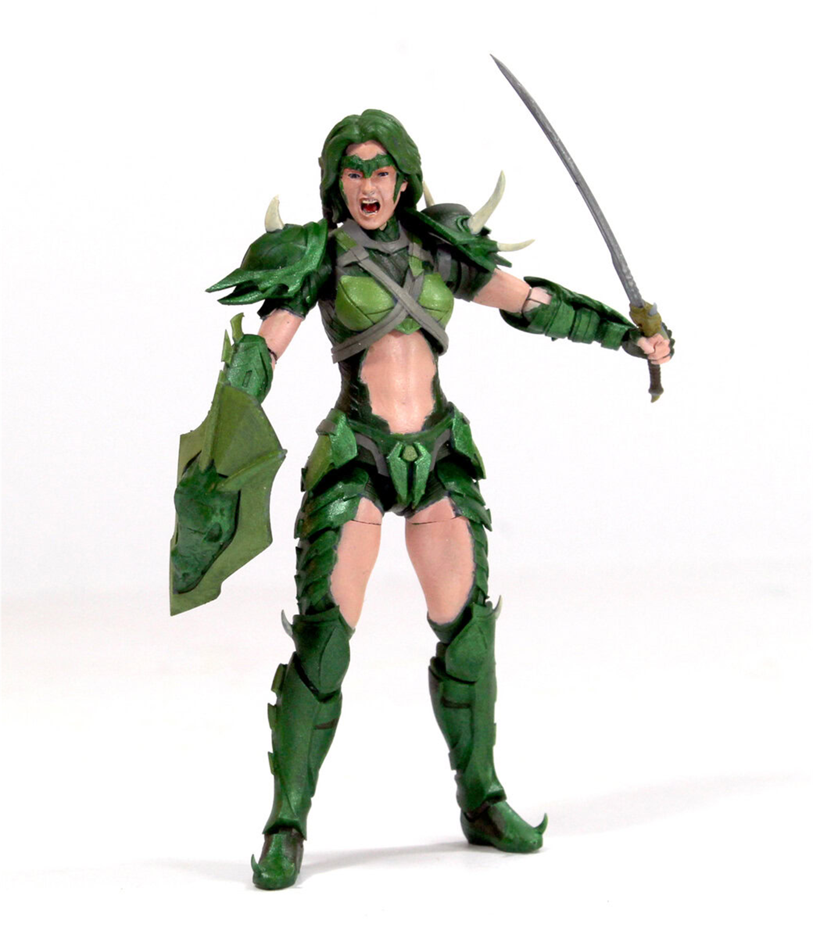 Beasts of the Mesozoic Dragolina- Smilodon rider- Cyberzoic 1/18th scale action figure