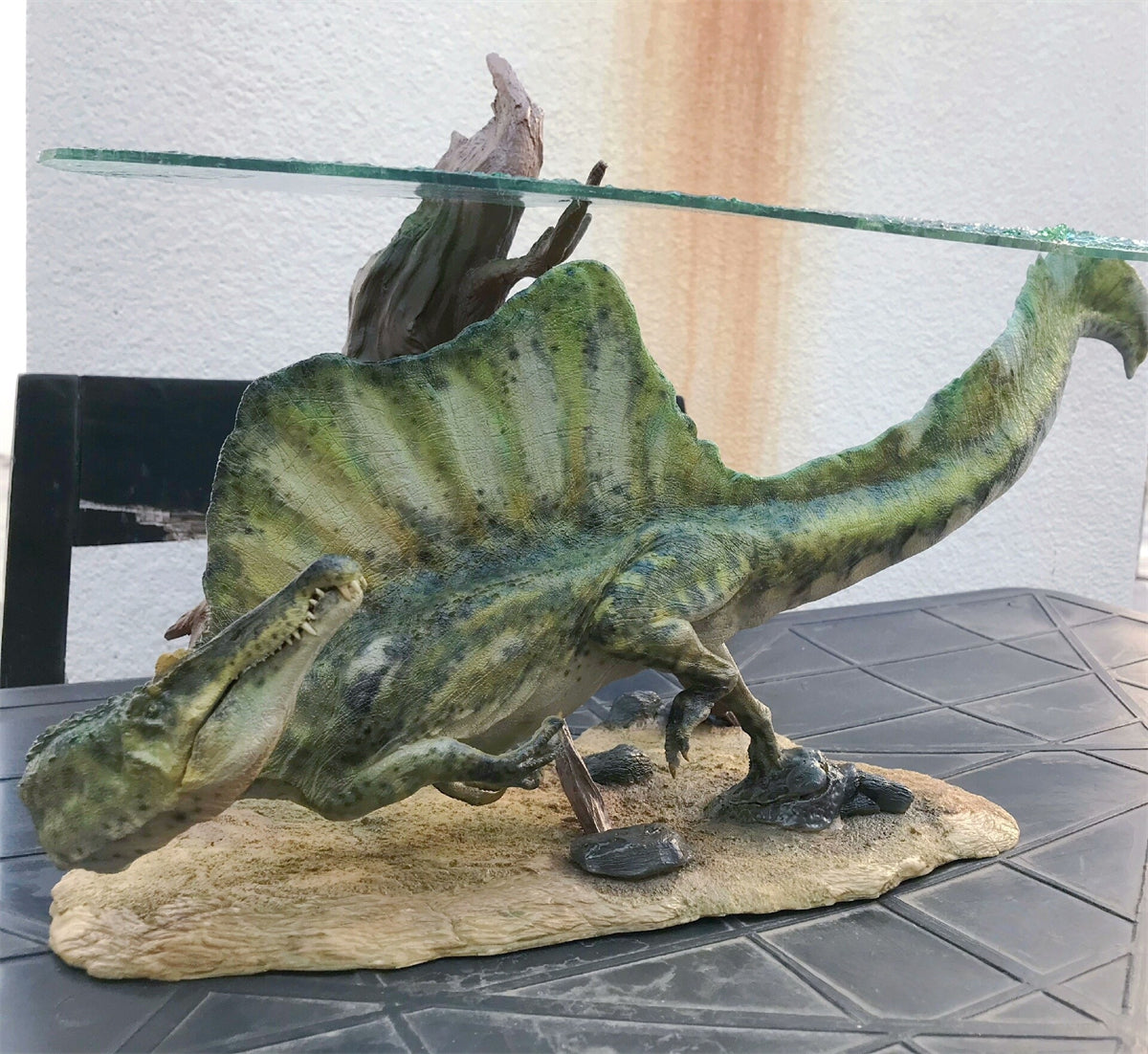 1/20 Spinosaurus Pterosaur Water Scene Statue Painted Version