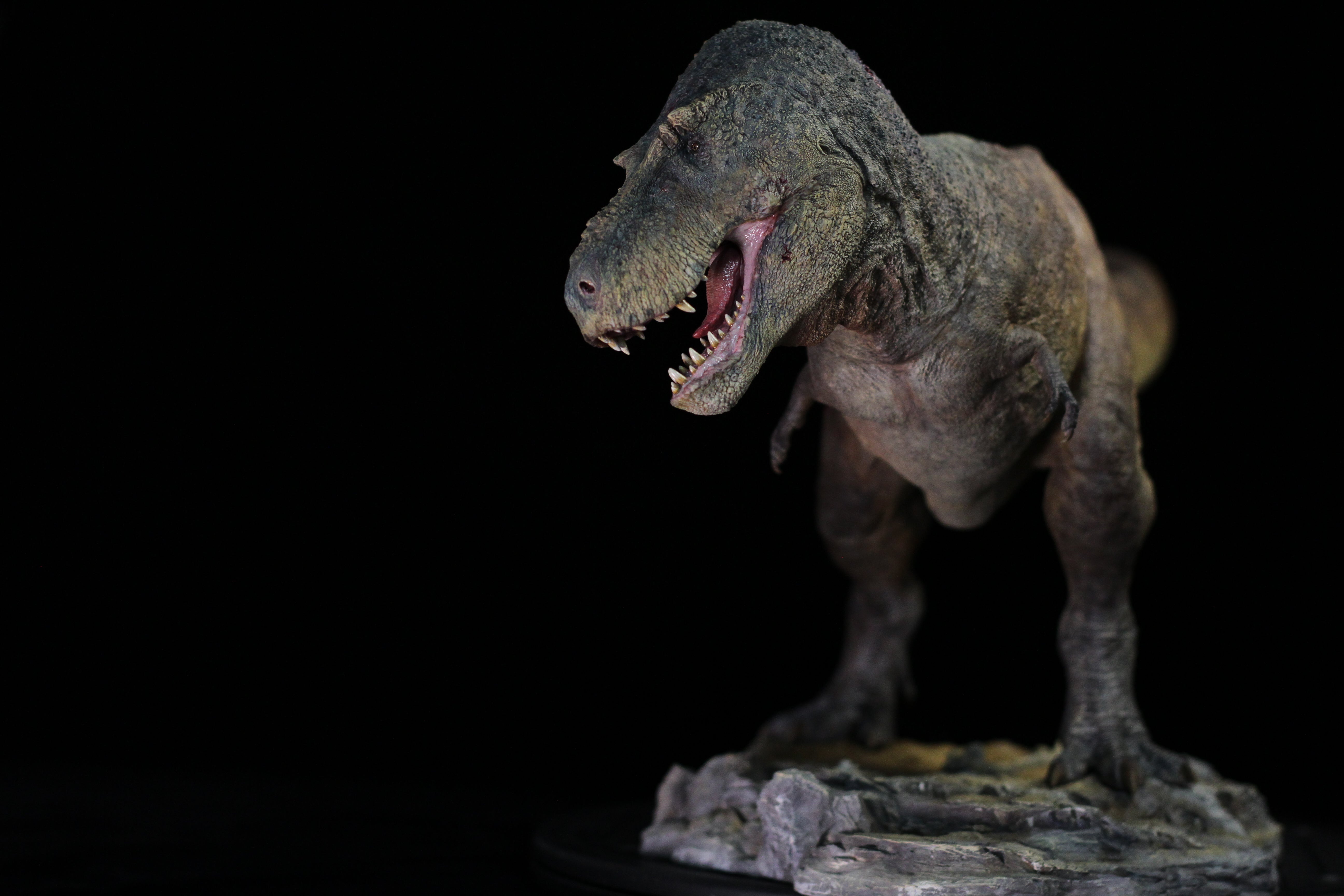 SHOWANNA 1:18 Scale Tyrannosaurus Rex VS Ankylosaurus SCENE STATUE