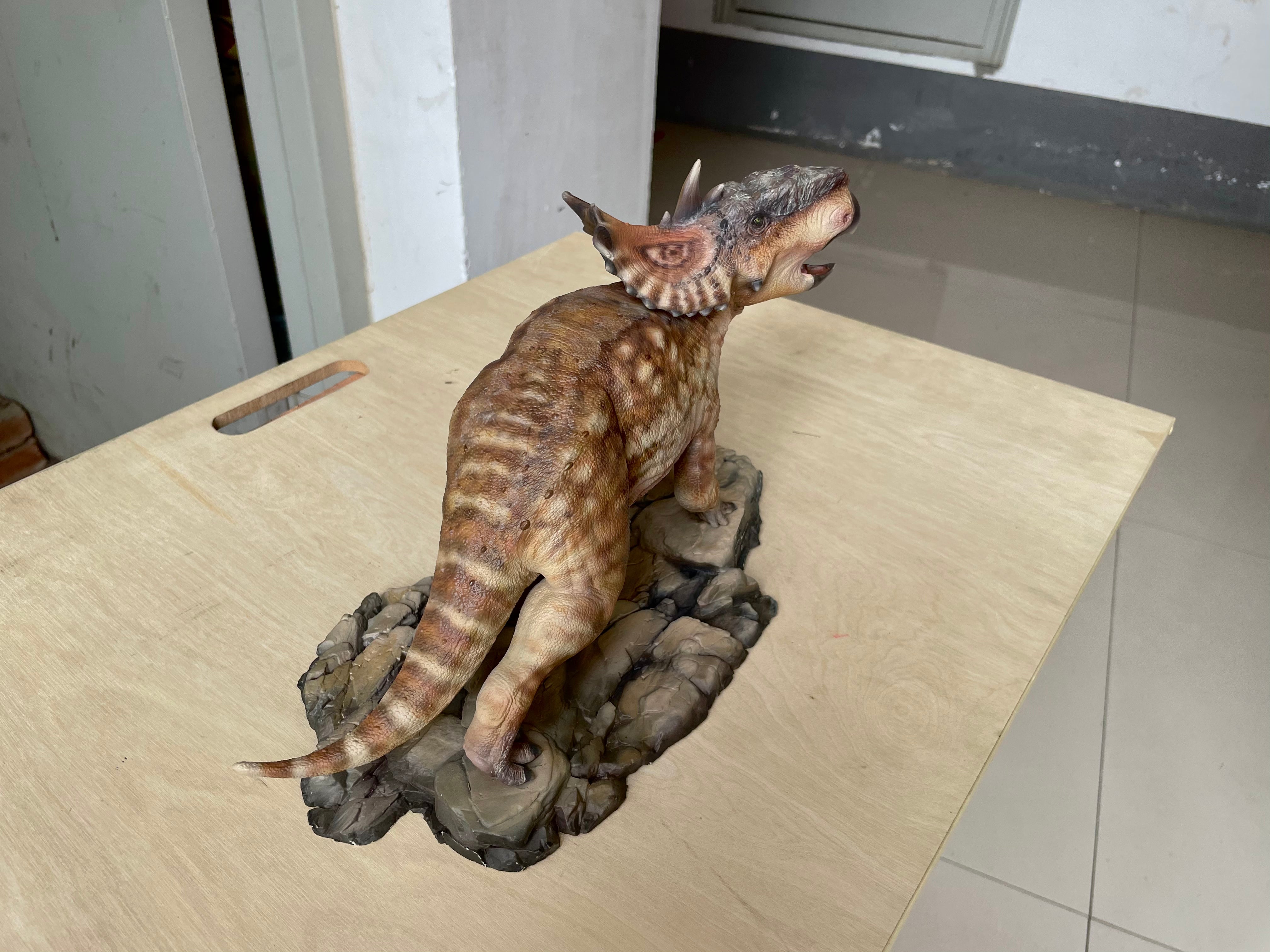 Aokhan Pachyrhinosaurus Scene Statue