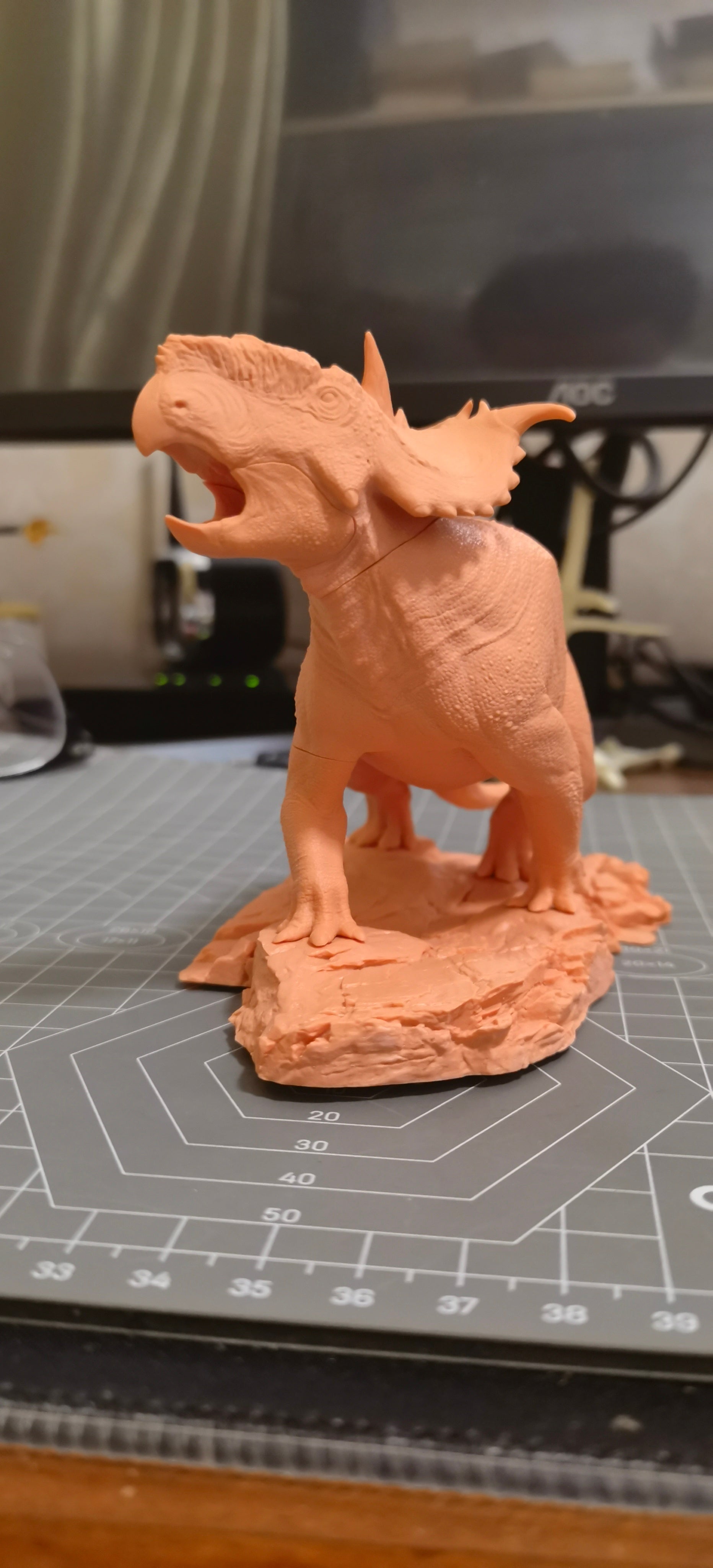 Aokhan Pachyrhinosaurus Scene Statue