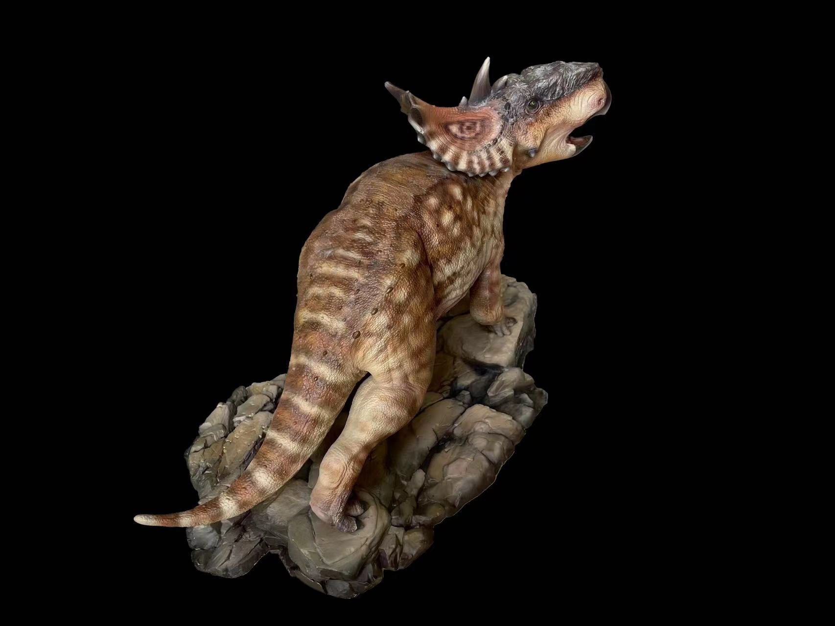 Aokhan Pachyrhinosaurus Scene Statue