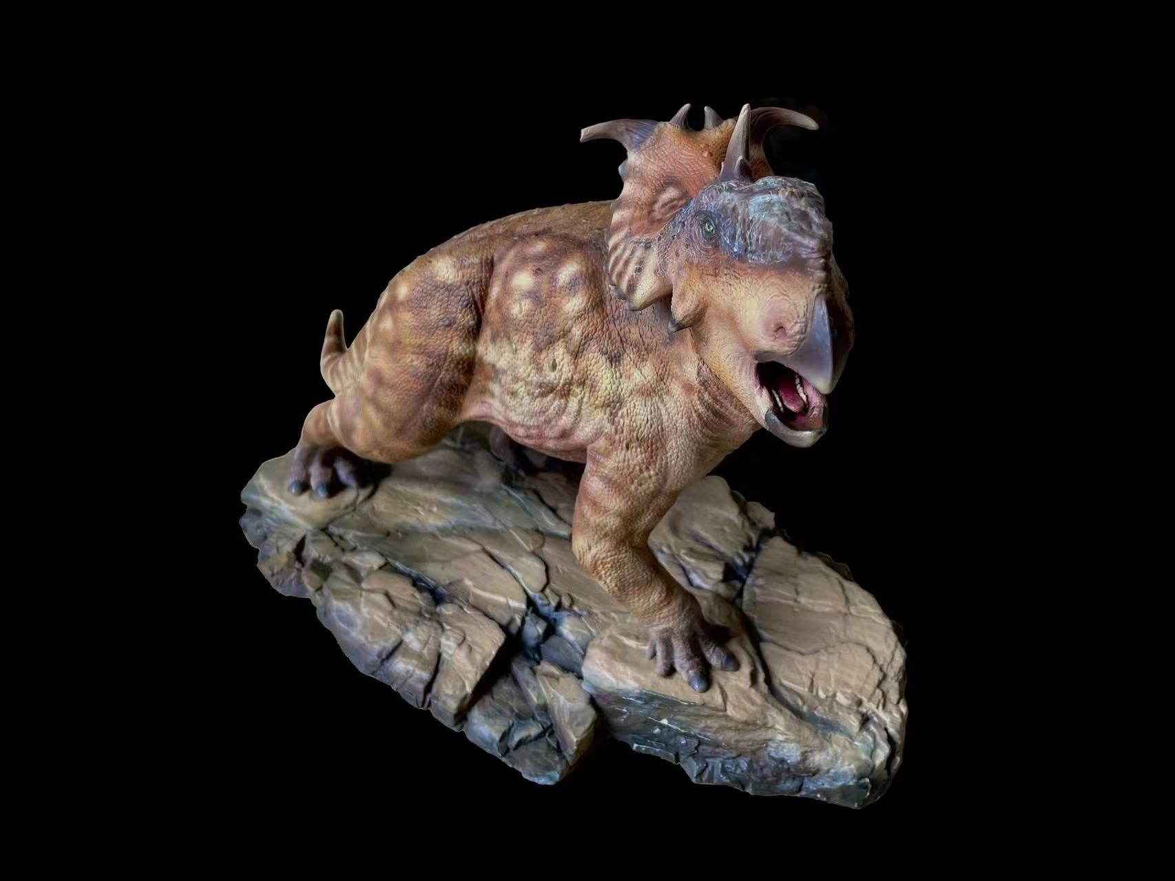 Aokhan Pachyrhinosaurus Scene Statue