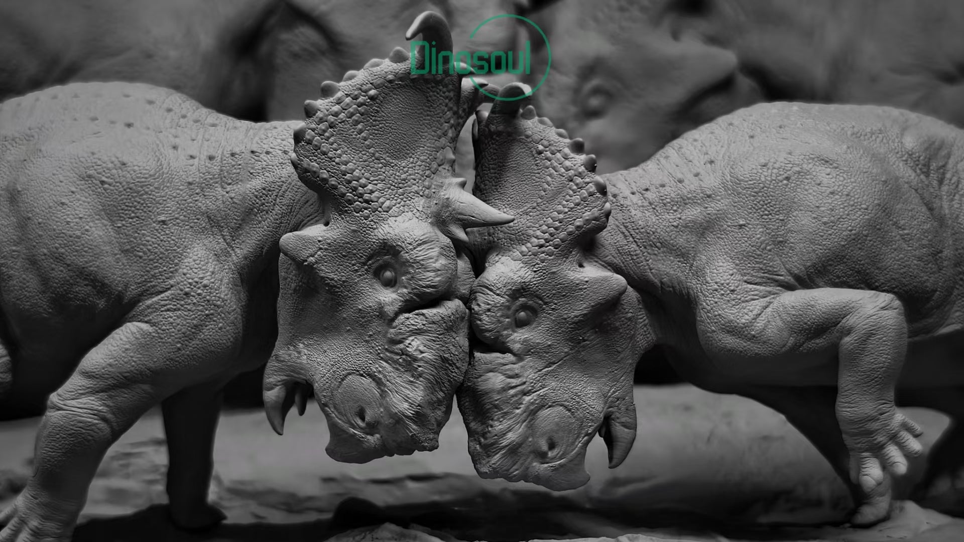 Dinosoul Studio Pachyrhinosaurus Battle Scene Model