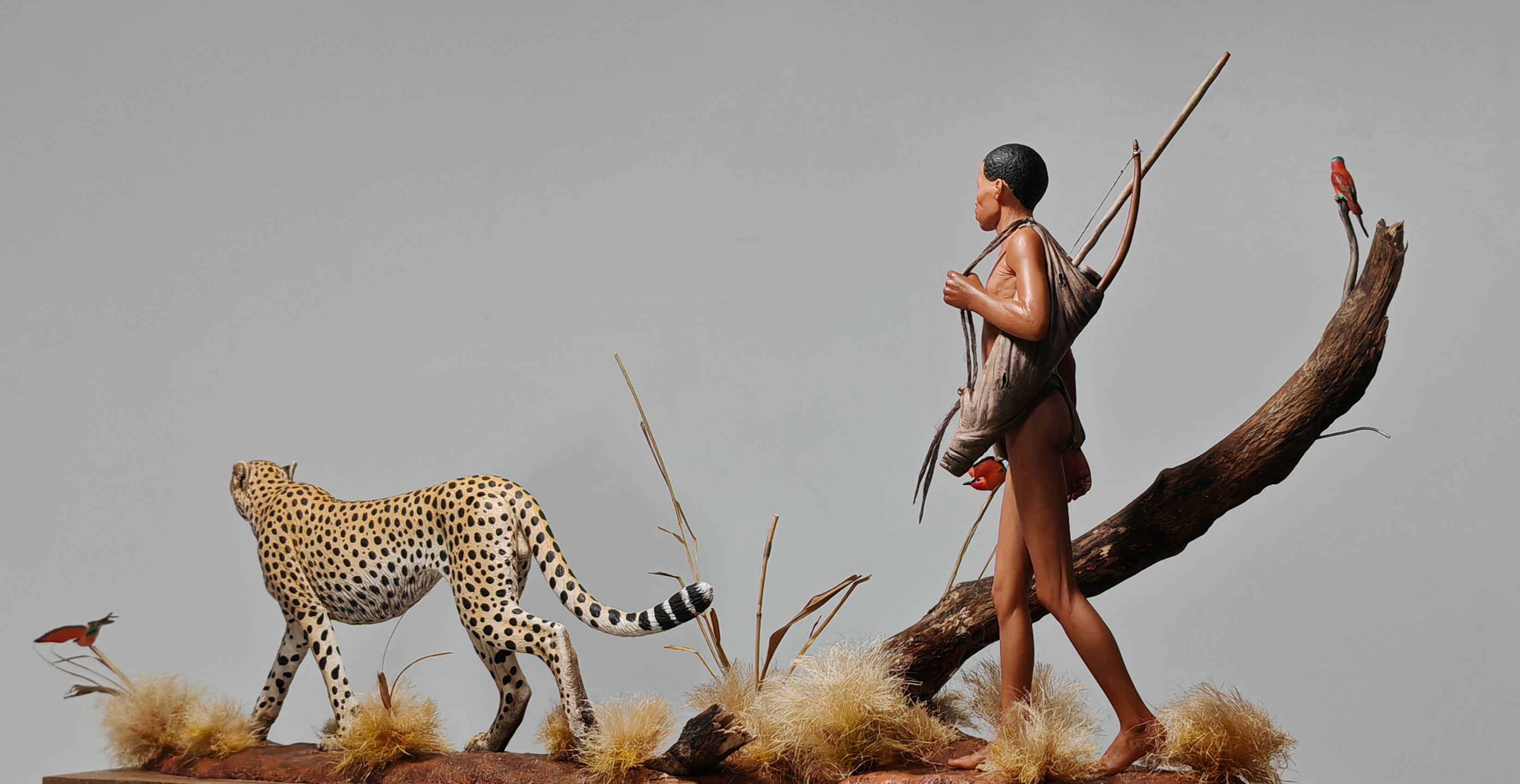 GuoXiong Studio Bushmen Cheetah Scene Model