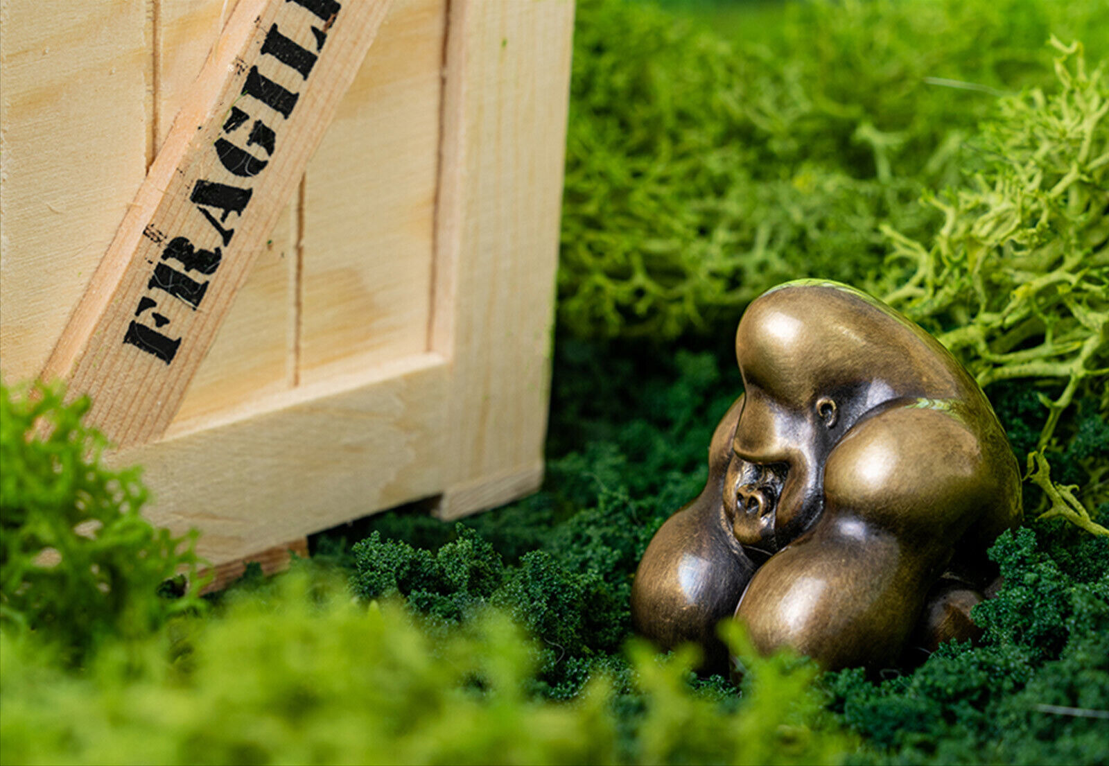 KONGZOO Brass Gorillas Model